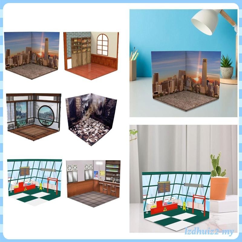 [LzdhuizbcMY] 1:6 Backdrop Scene Organizer Diorama DIY Cabin Model ...