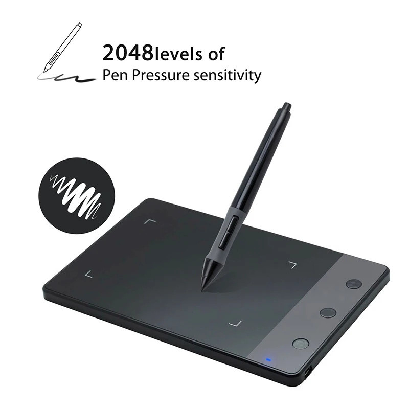 Huion H420 Graphics Tablet with 3 Express Keys 2048 Pressure Digital ...