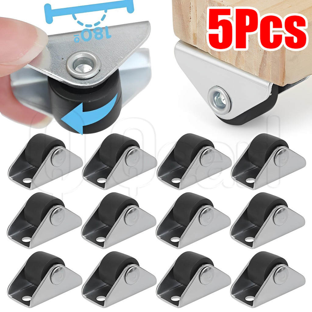 5Pcs Mini Furniture Castors - Universal Silent Gate Caster - Home Door ...