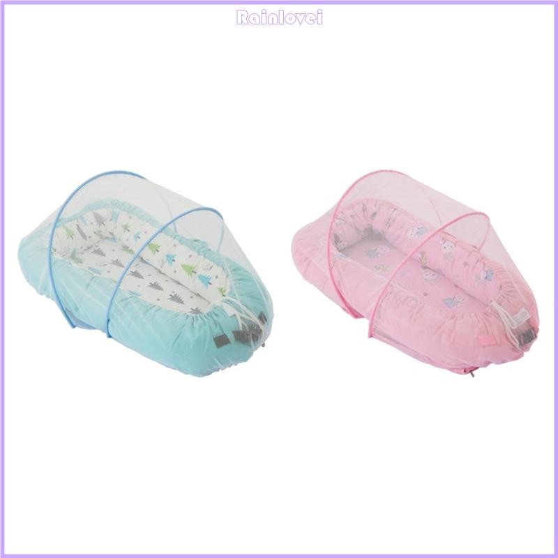 RAINL Baby Crib Mosquitoe Net Portable Foldable Infant Bed Canopy