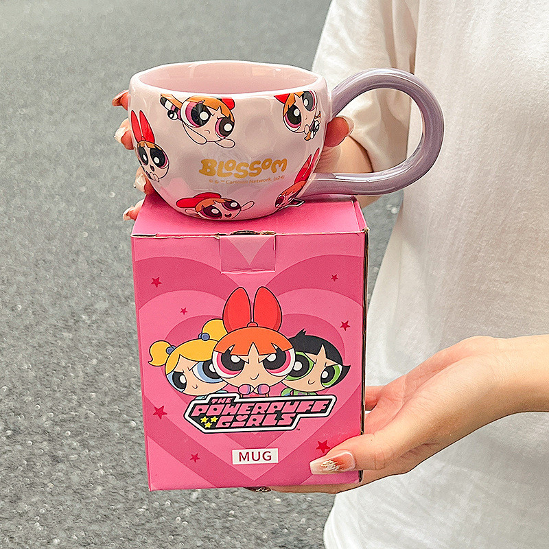 Powerpuff Girls Big Ear Mug & Creative Big Handle Ceramic Cup & Coffee ...