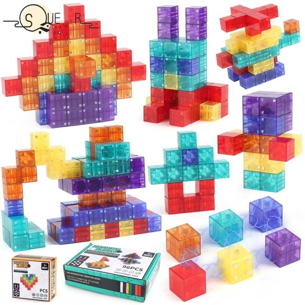 SUEREN 36/72pcs Magnetic Building Blocks Set, Cube STEM Cube Model ...