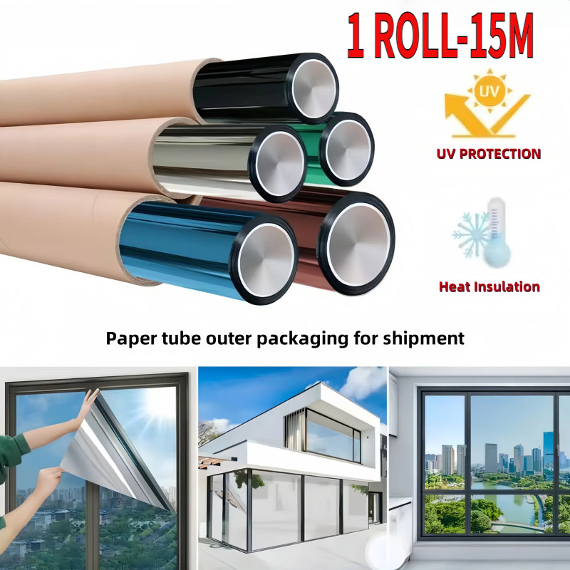 15M-House Window Privacy Film One Way Vinyl Glass Stickers UV Blocking ...