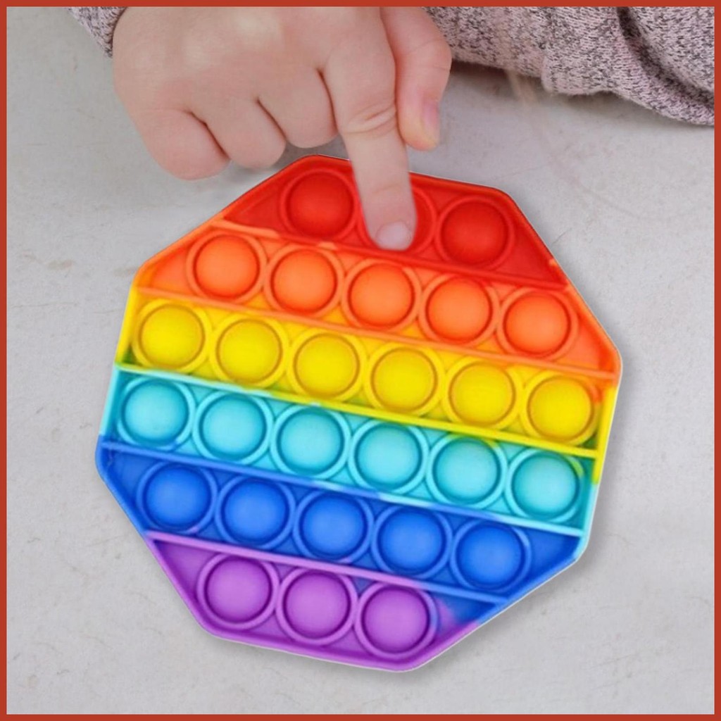 Pop Fidget Push Pop Fidget Toy Bubble Sensory Squeeze Silent Stress ...