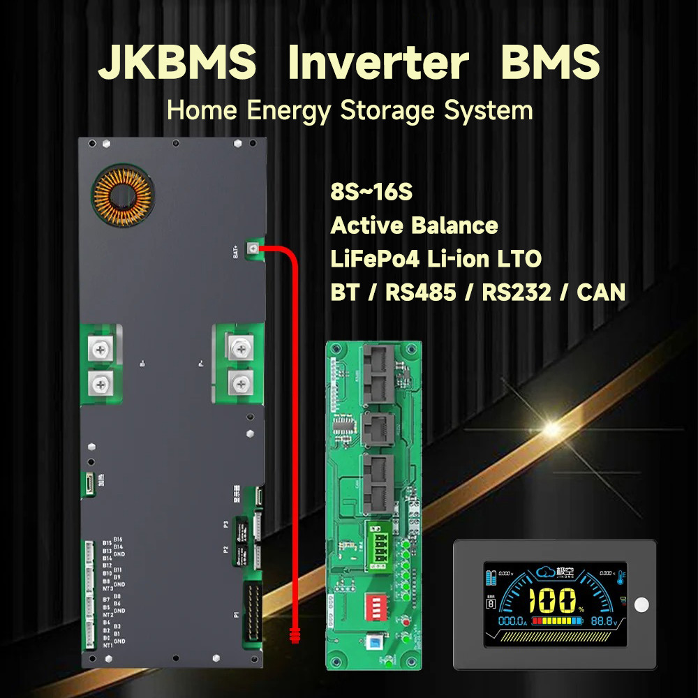 JKBMS Smart BMS Inverter Family Energy Storage 8S 24V 16S 48V 100A 150A ...