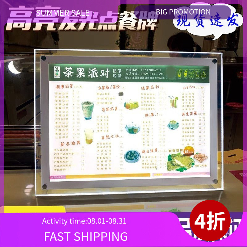 Stall led Menu Ultra-Thin Billboard Display Luminous Light Box Price ...