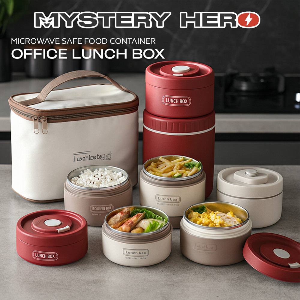 Mysteryhero Bekas Makanan Tahan Panas Insulation Lunch Box Portable ...