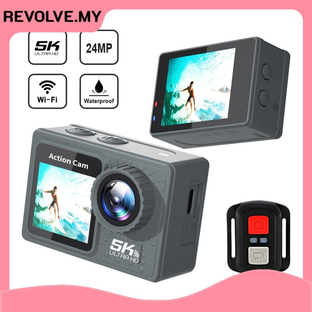5K 4K 60FPS Action Camera Dual Screen WIFI 170 Wide Angle with Remote