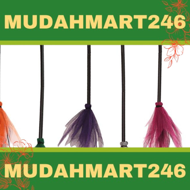 Homoyoyo Halloween Witch Flying Broom Mesh Tulle Handle