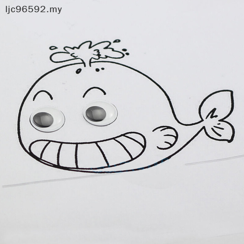 [LJC] 100Pcs/ 500pcs Wiggly Googly Eyes Selfadhesive DIY Scrapbooking