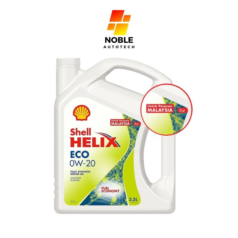 Shell Helix ECO 0W20 Fully Synthetic Engine Oil (3.5L) 0W-20 (Untuk ...
