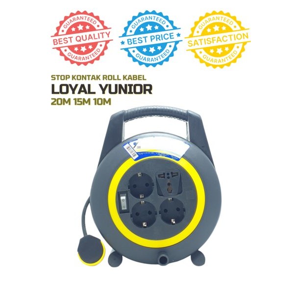 LOYAL JUNIOR TURBO 10,15,20 Mtr Socket Roll Cable + SNI Switch Premium ...