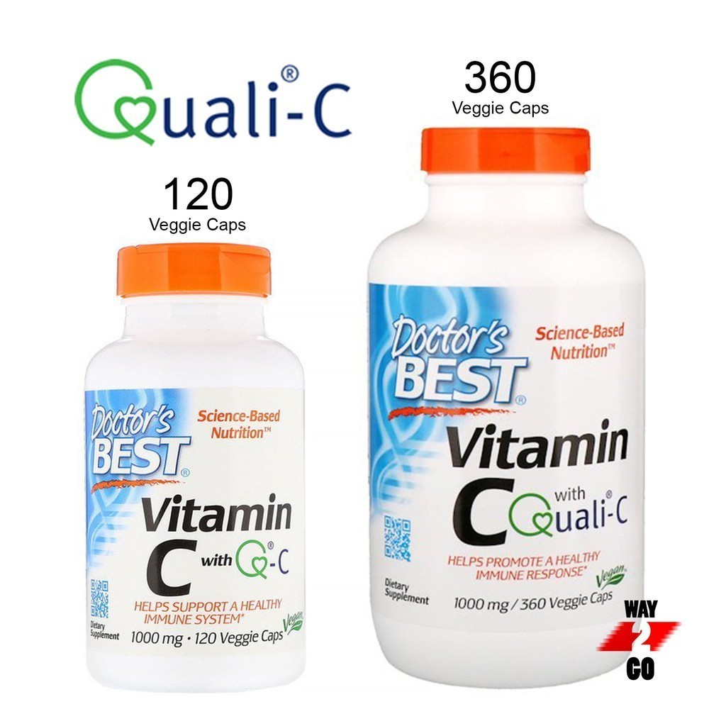 Doctor's Best, Vitamin C with Quali-C, 1,000 mg, 120 / 360 Veggie Caps ...