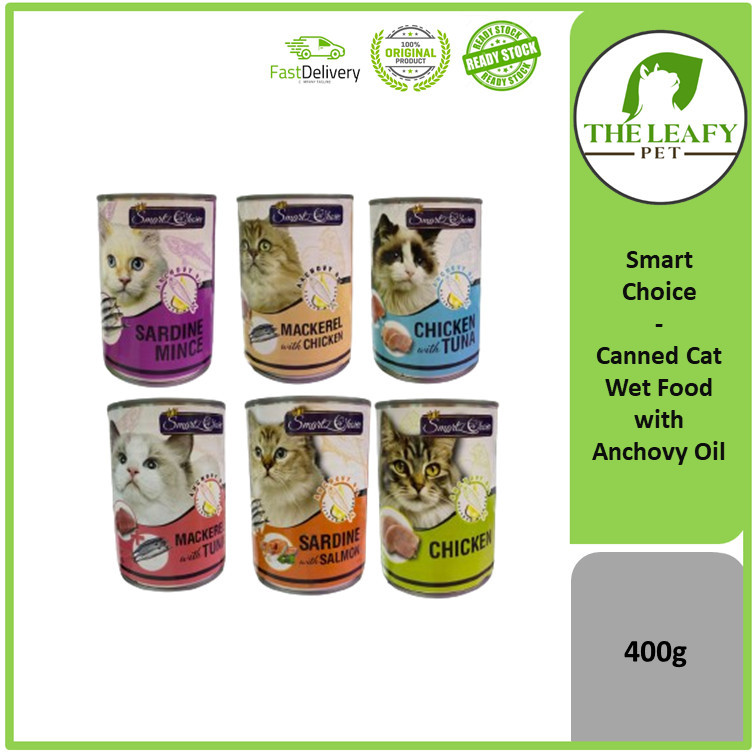 Smart Choice with Anchovy Oil Wet Cat Canned Food - 400g | Shopee Malaysia