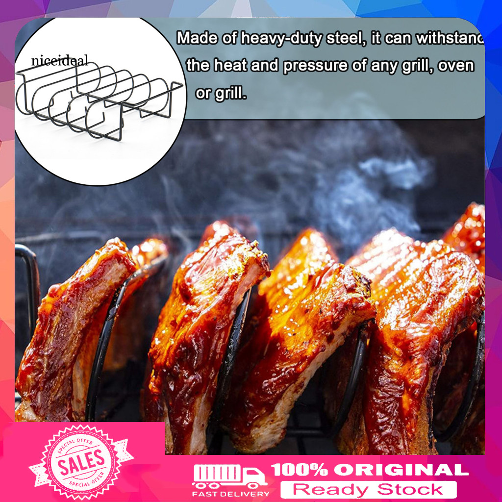 [Nice] Rib Roasting Rack Premium Stainless Steel Rib Rack for Grilling ...