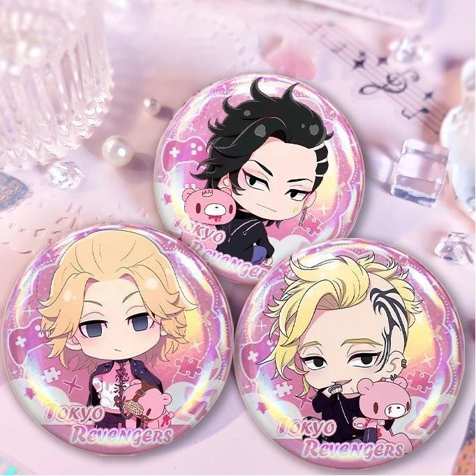 Tokyo Revengers Anime Badge – 58mm Button Pin Featuring Manjiro 