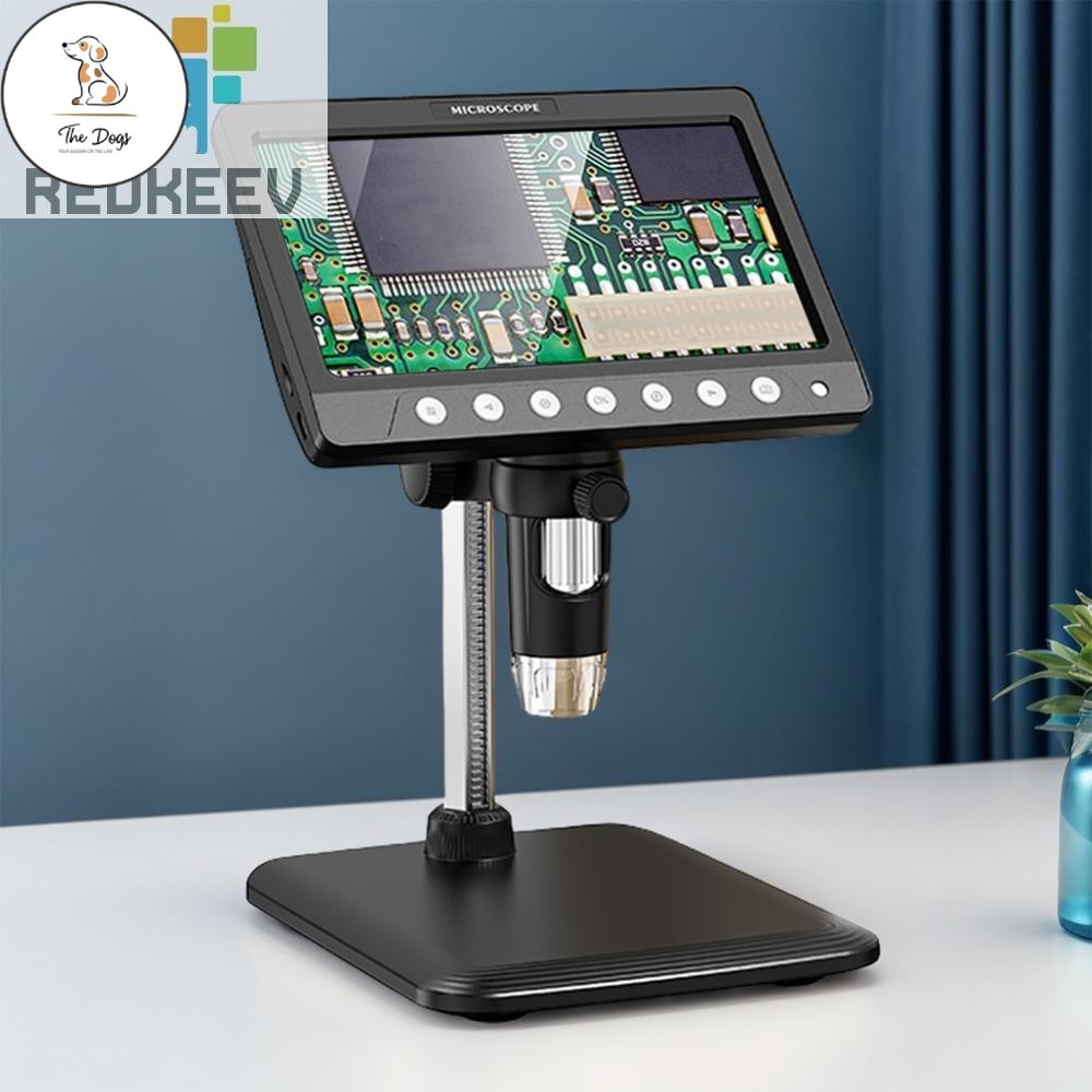 DC [Redkeev.my] 7 Inch IPS Digital Microscope 5MP HD Lens Soldering ...