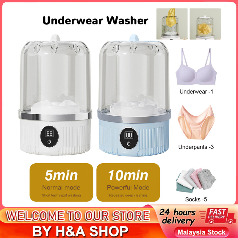 1L Portable Mini Automatic Underwear Washing Machine with Laundry Cup ...