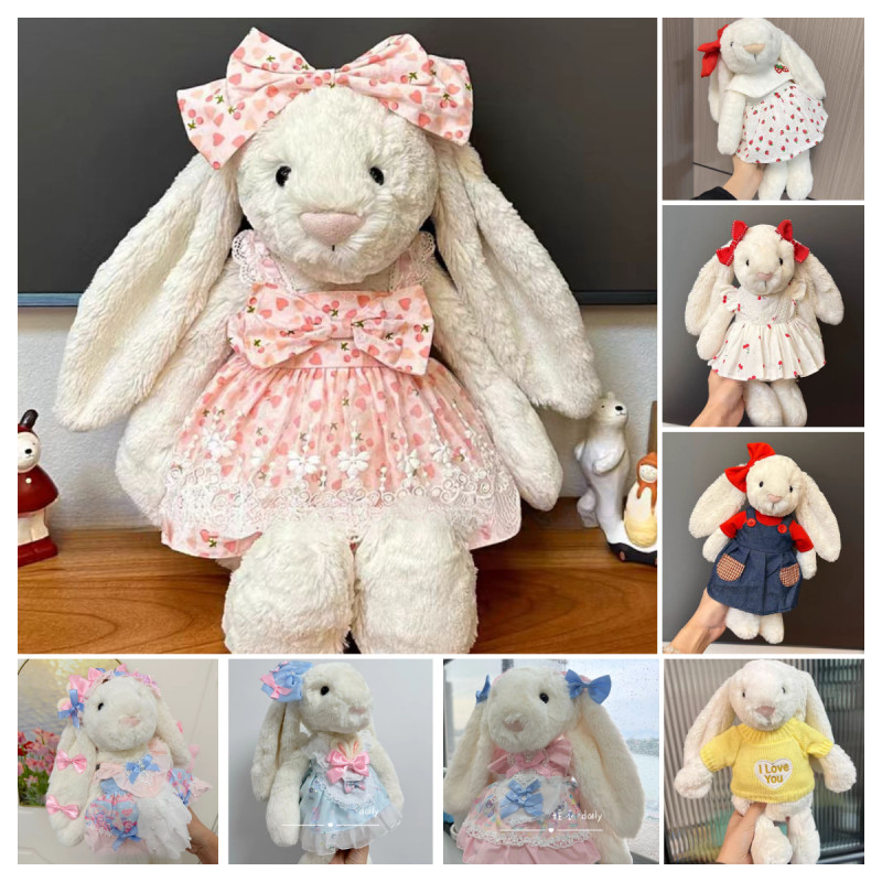 Jellycat 31cm bunny Rabbit Cute Dress Clothes Collection Cartoon Plush ...