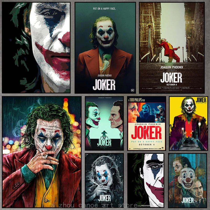 Classic Movie Joker Poster Prints Suicide Squad Can…