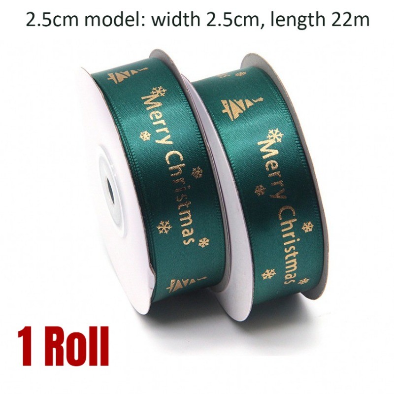 1Roll Red Green Printed Colorful Xmas Party Accessories Christmas Gift ...