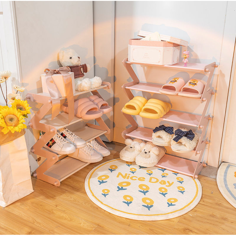 Folding Shoe Rack, Entrance Storage, Creative Z-Shape Shoe Organizer ...