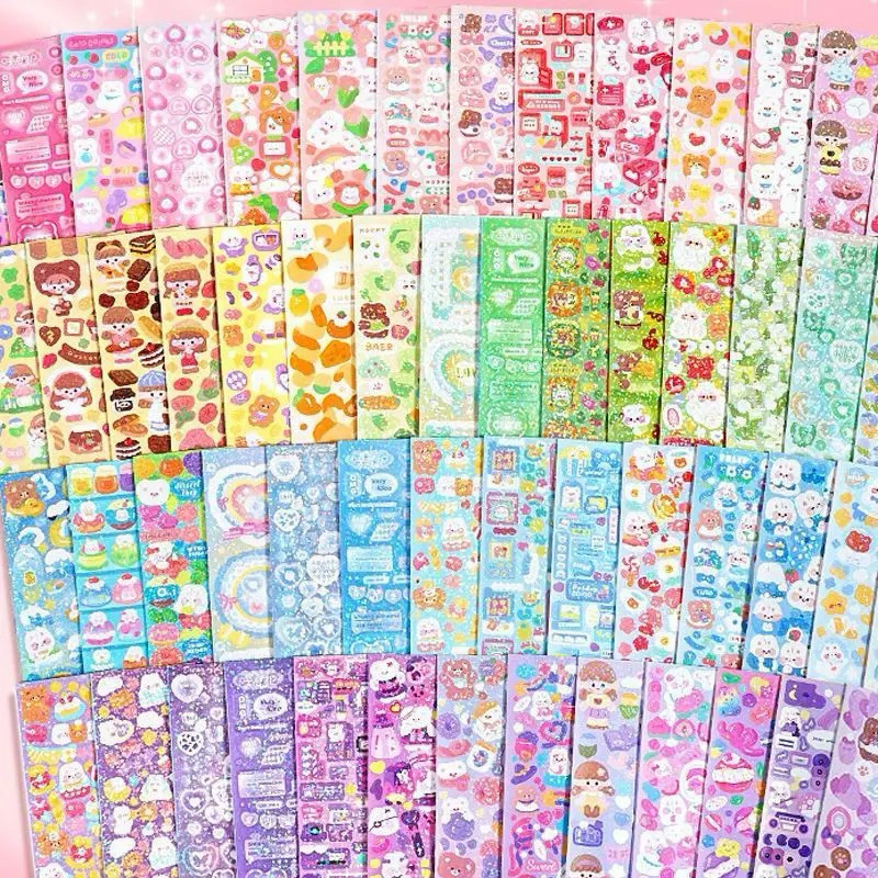 Superb Design Laser Cute Cartoon Stickers Kids school sticker Goo Card ...