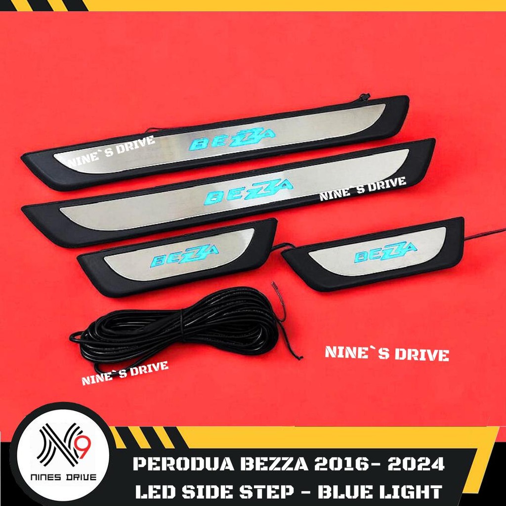 NEW PERODUA BEZZA OEM BLUE LED CAR DOOR SIDE SILL STEP PLATE 2016 2017 ...