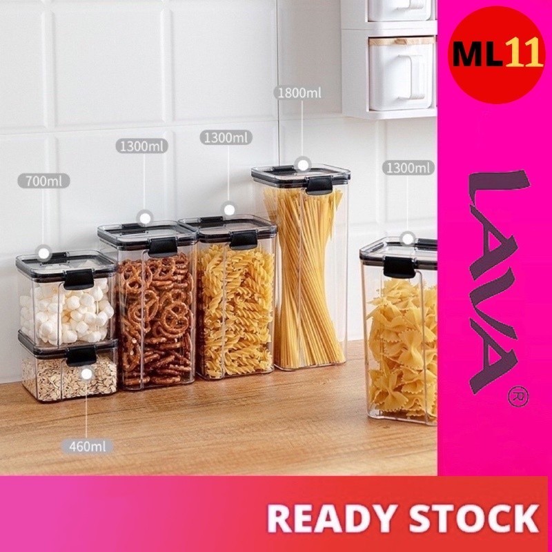 LAVA Mooca Canister Air Tight & Stackable BPA-Free Plastic Food ...