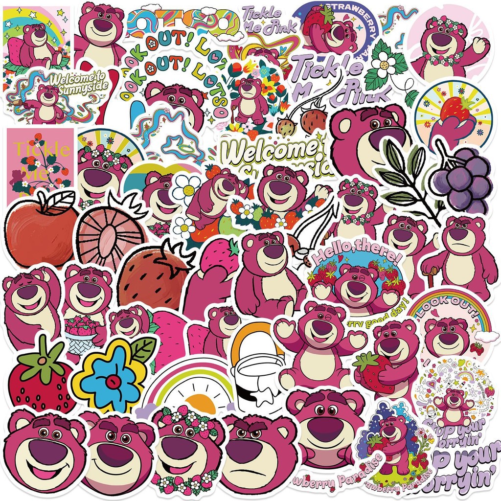Y&P| Lotso Stickers Set Cartoon Graffiti Waterproof Decals Pack, 55 pcs ...