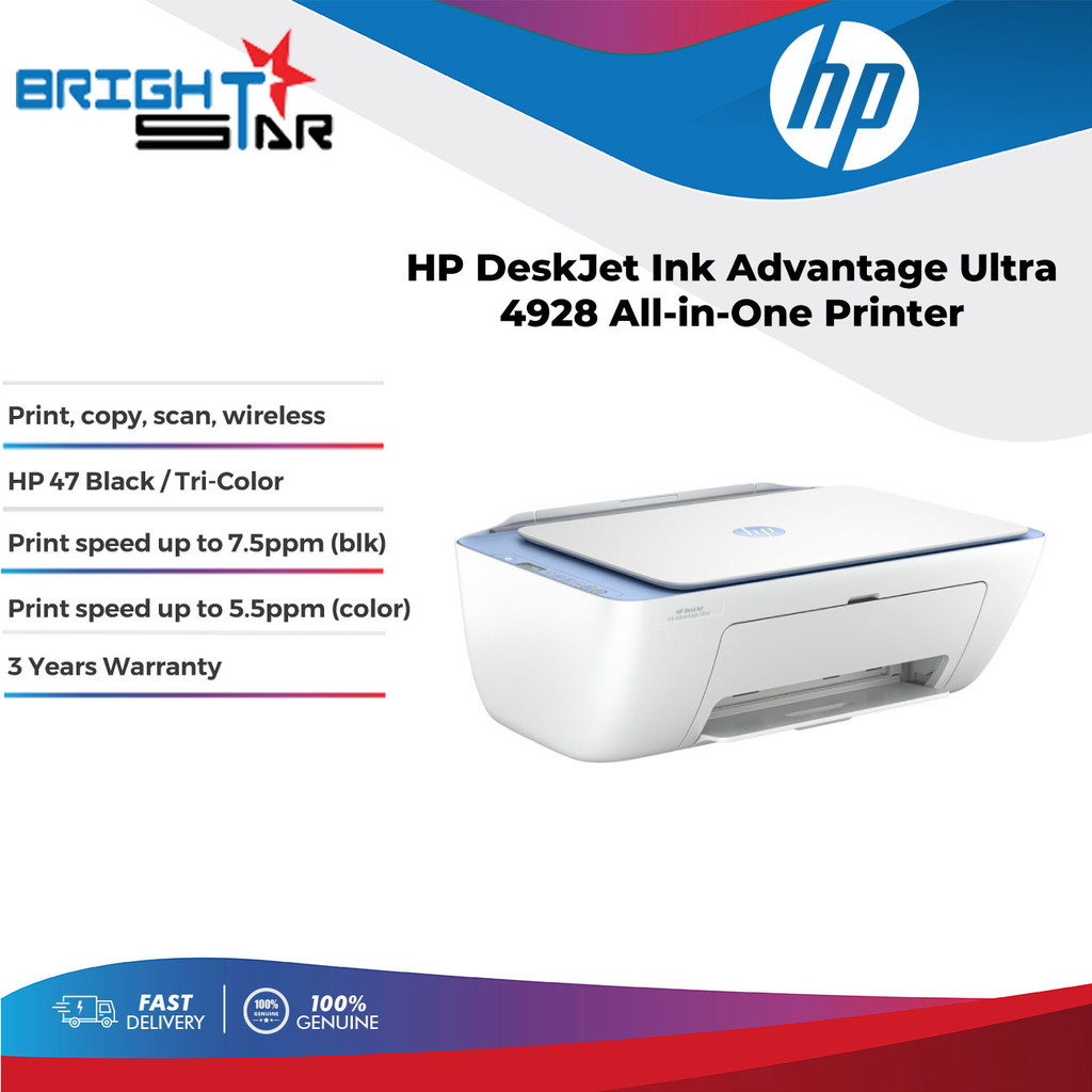 HP DeskJet Ink Advantage Ultra 4928 All-in-One Printer | Shopee Malaysia