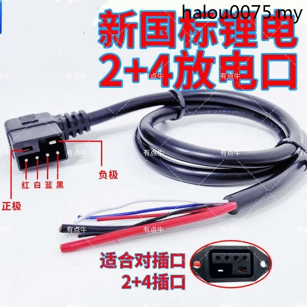 New National Standard Electric Vehicle Lithium Battery 2+4 Male Plug