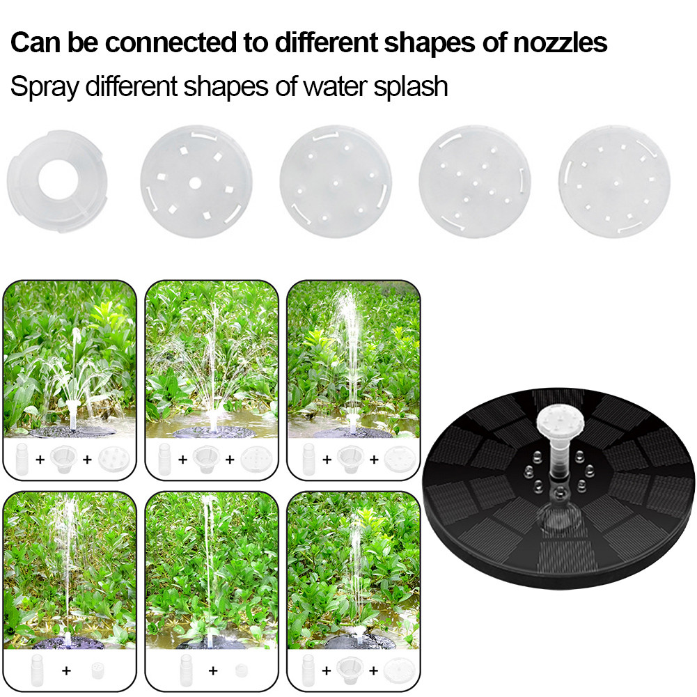 Watering Submersible Pump 3W 1600mAh Battery for Birdbath Pond Pool