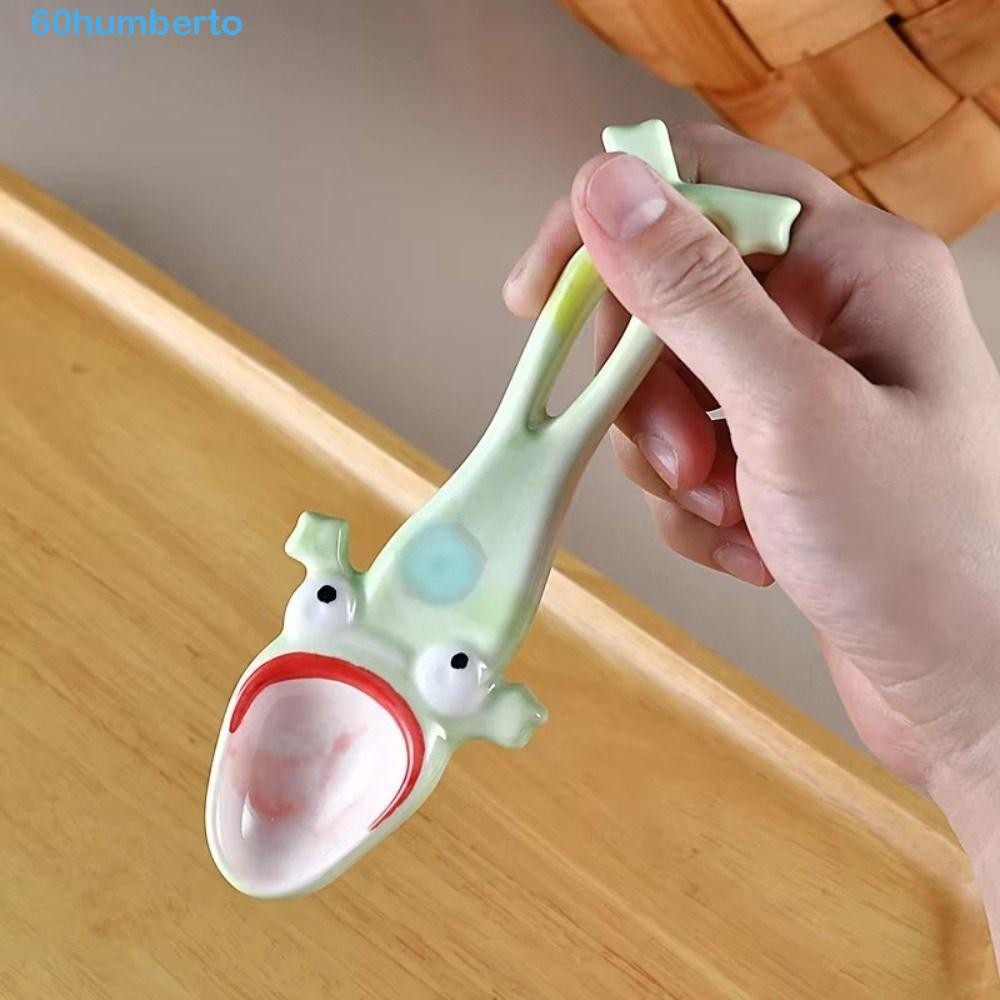 HUMBERTO Ugly Frog Spoon, Creative Ceramic Dessert Spoon, Funny Cute ...