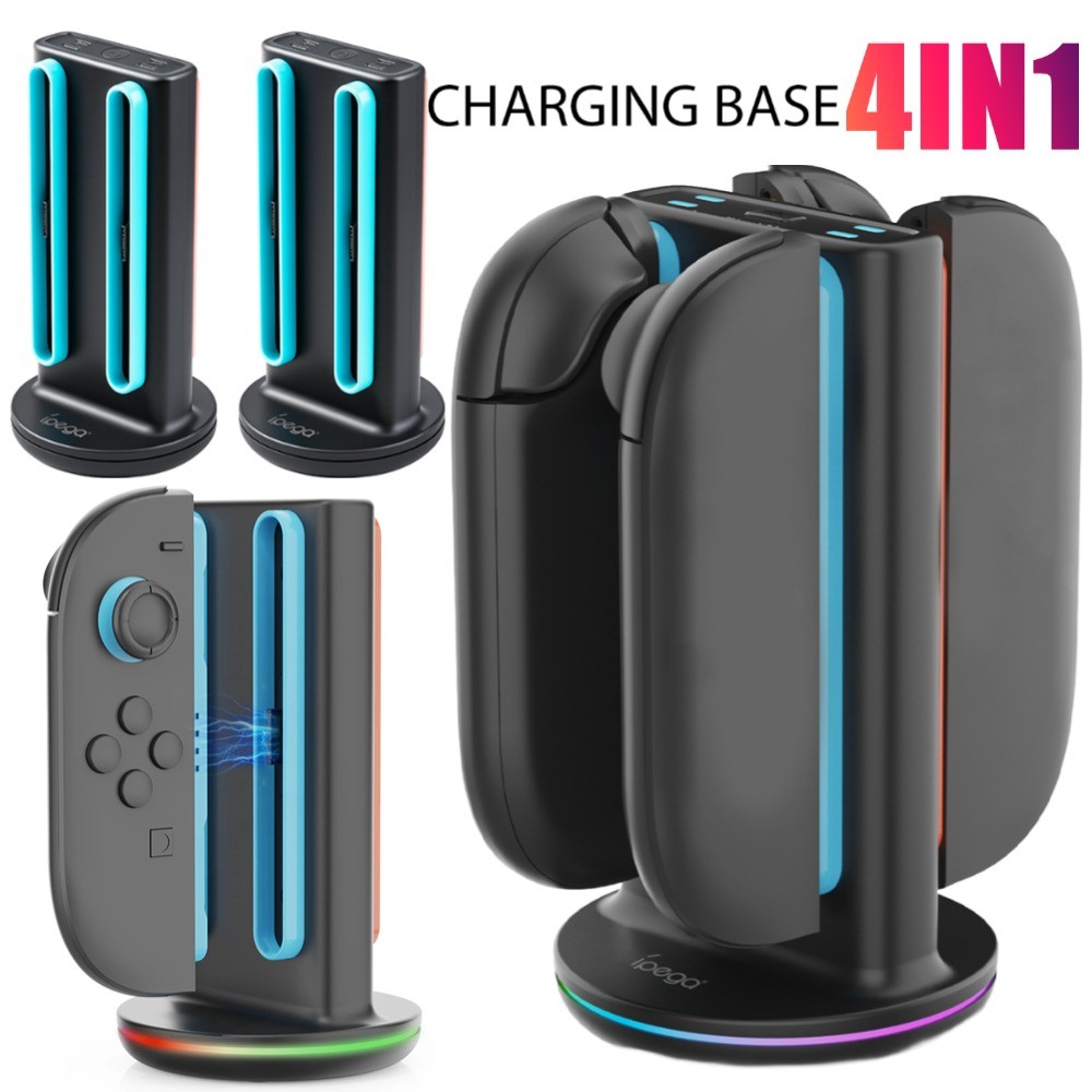 4-in-1 Game Console Handle Charger Dock with Type-C Interface 9 Touch ...