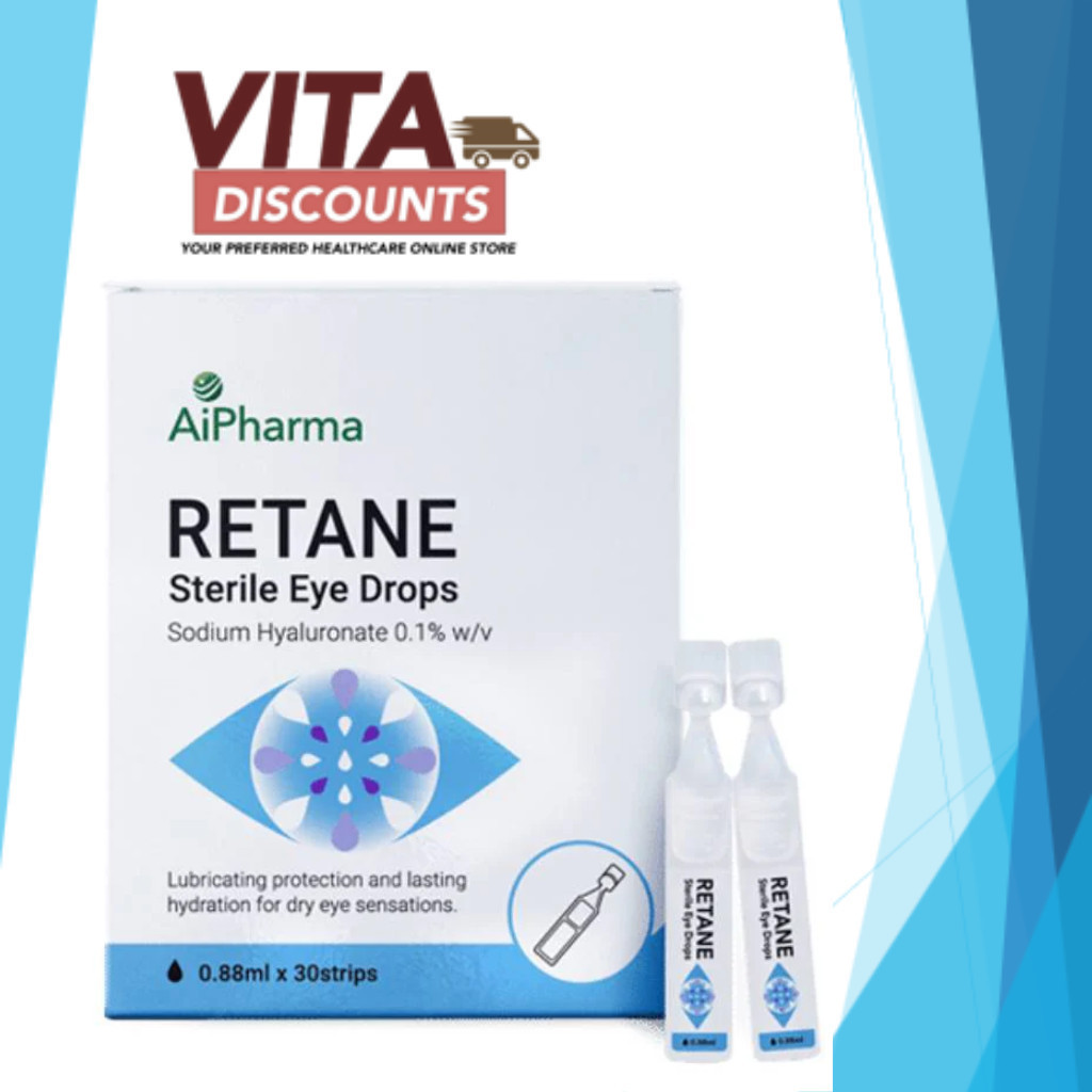 AIPHARMA RETANE STERILE EYE DROPS 0.88ML 30S EXP05/2027 | Shopee Malaysia