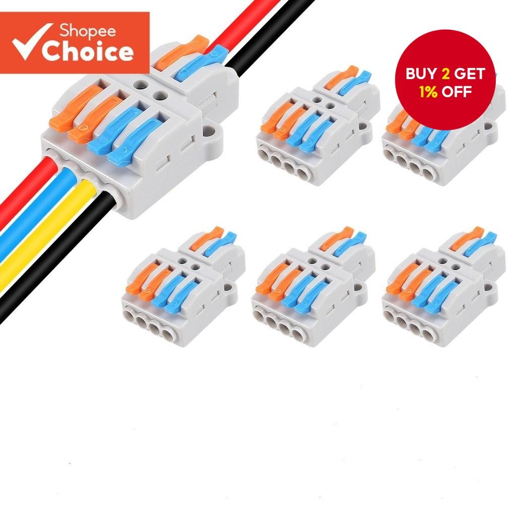 5 Pcs Compact Splicing Wire Connectors Assortment Pack Lever Connector ...