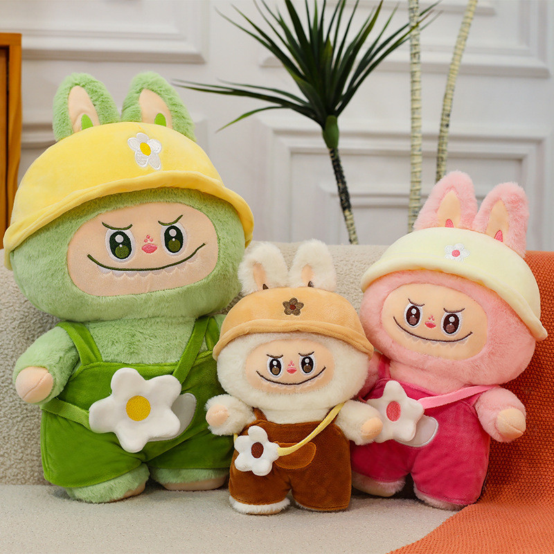48cm labubu Plush Toy Cute Cartoon Outing Flower labubu Doll Doll Soft ...