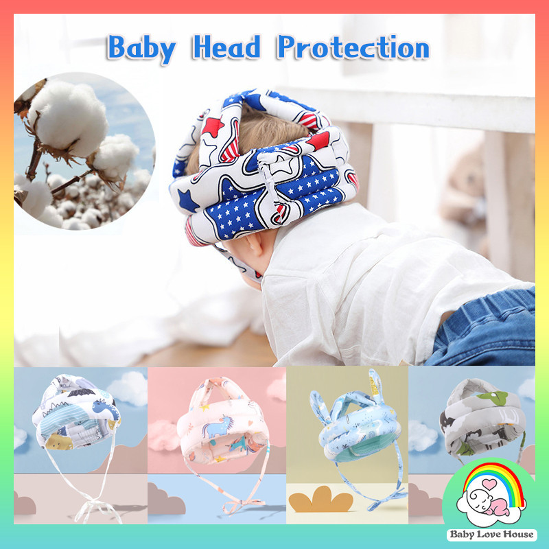 Baby Head Protection Adjustable Soft Safety Baby Helmet Walk Safety ...