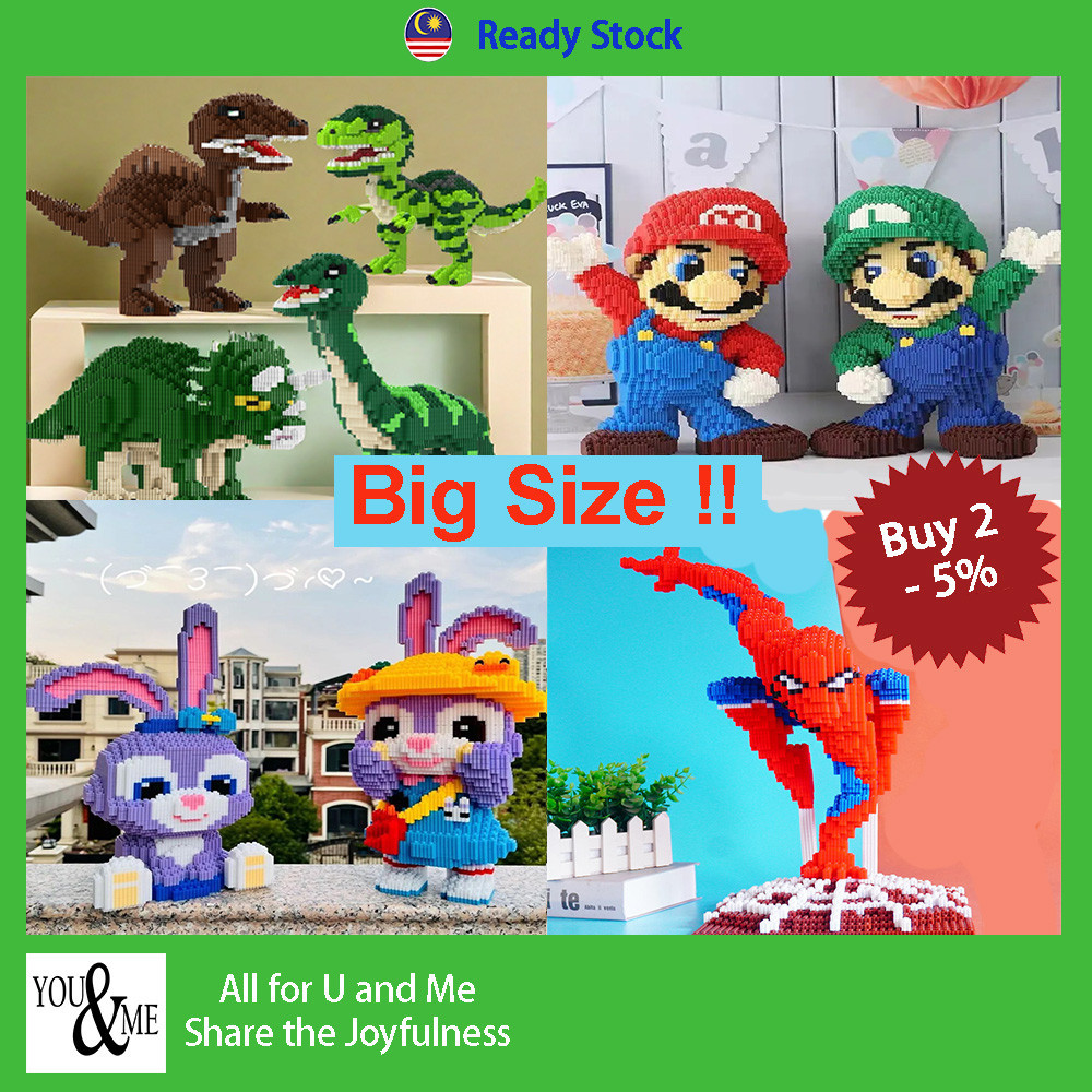 Magic Micro Blocks Challenging Assorted Designs Large Size Cartoon Cute ...