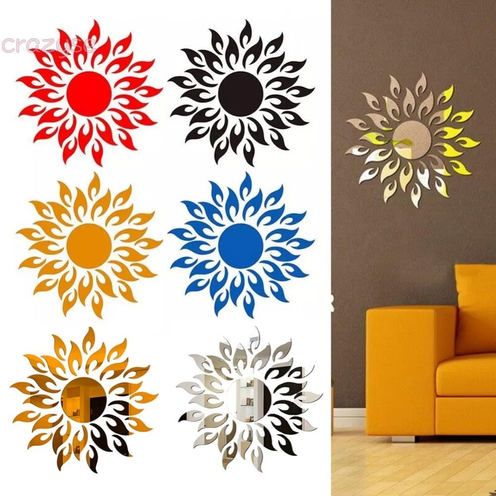3D Mirror Wall Sticker Safe To Use Elegant Style Environmentally ...