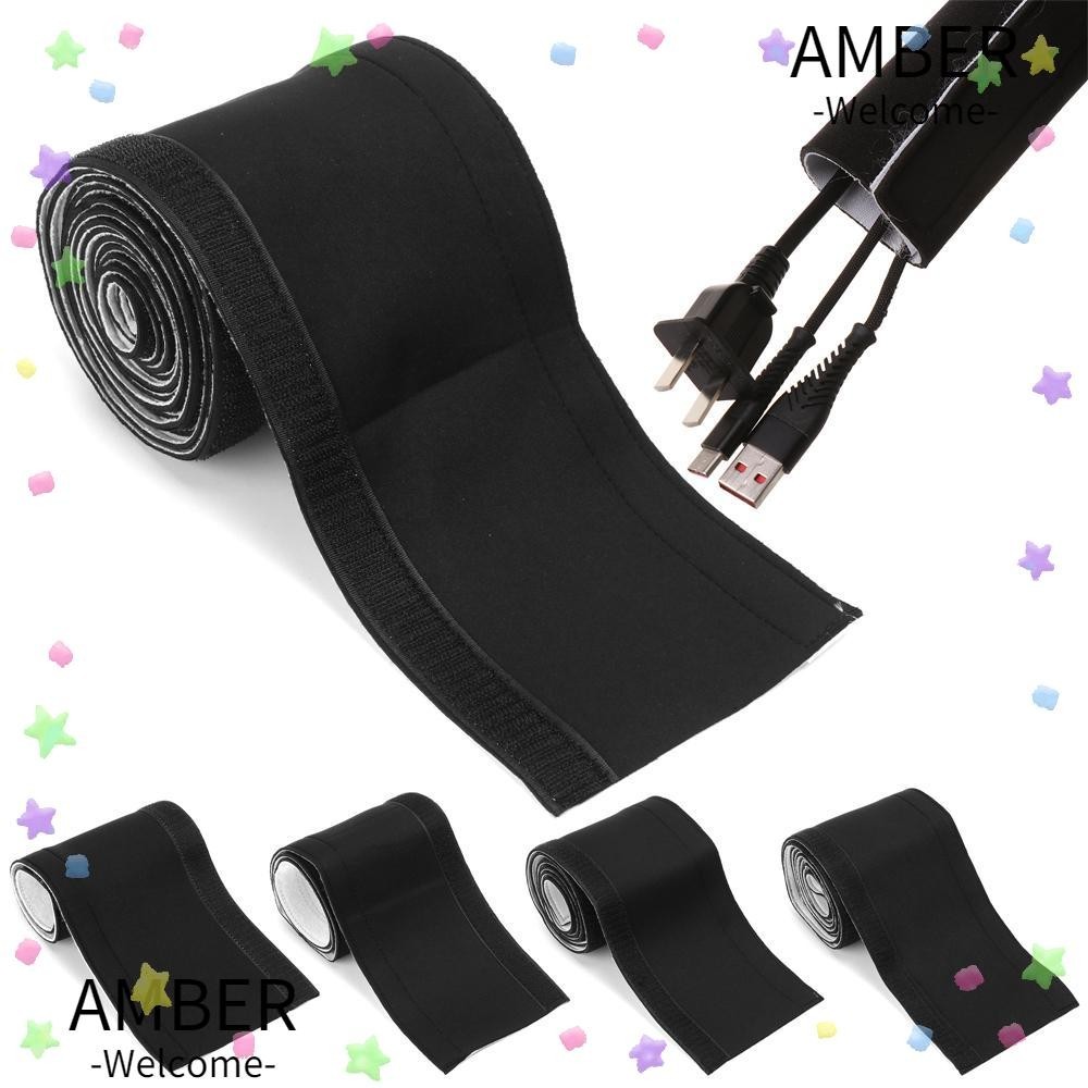 AMBER1 Cable Management Sleeve Wrap Safer Electricity Office Computer ...