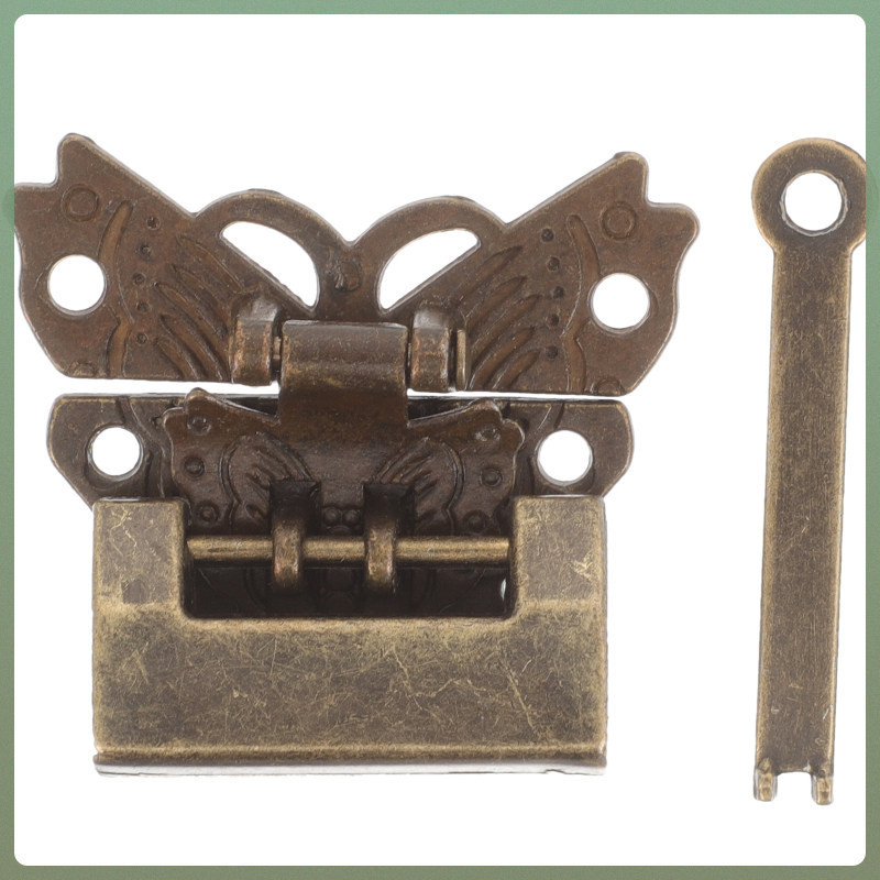 Vintage Wooden Box Latch Hasp 7 Hole Hardware Luggage Case Buckle Lock Furniture
