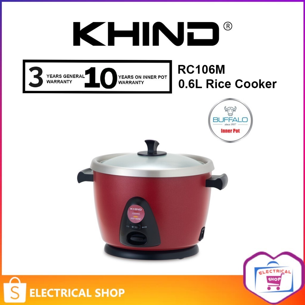 Khind Anshin Rice Cooker 0.6L RC106M / RC106M(PW) / 1.0L RC110M ...