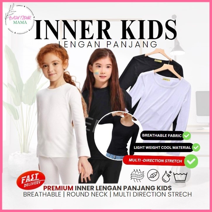 BTM_ INNER BAJU KANAK KANAK KIDS Inner Hitam Straight Cut Baju Inner ...