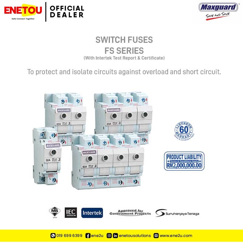 MAXGUARD Switchfuses SF163 63A 1P | Shopee Malaysia