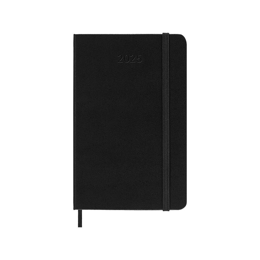 2025 MOLESKINE Horizontal Weekly Diary/12M/Hard Shell/Pocket Type/Black