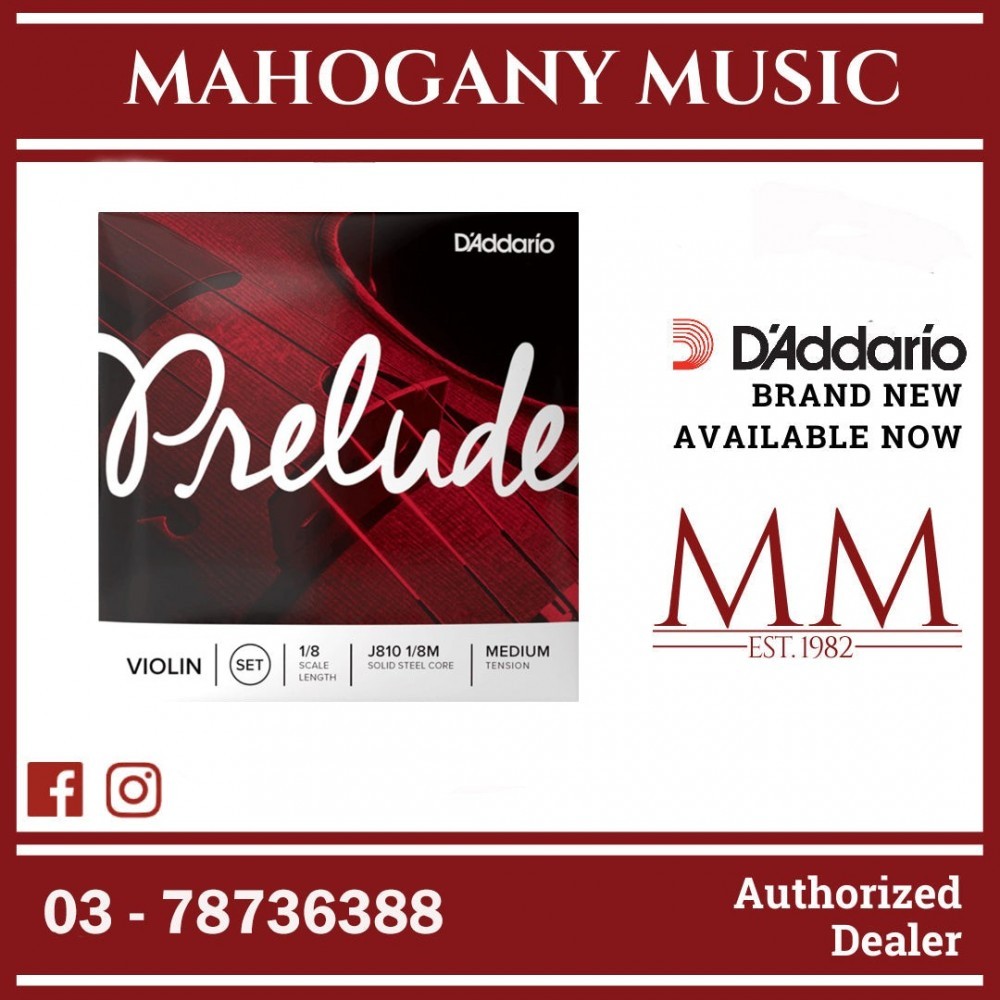 D'Addario Prelude Violin String Set, 4/4 Scale Medium Tension – Solid Steel Core, Warm Tone, Economical And Durable, 1 Set & D'Addario Kaplan Premium Rosin