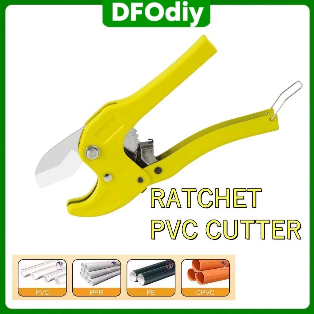 DFOdiy PVC Pipe Cutter RATCHET 42mm PVC Pipe Cutter Plumbing Tool ...