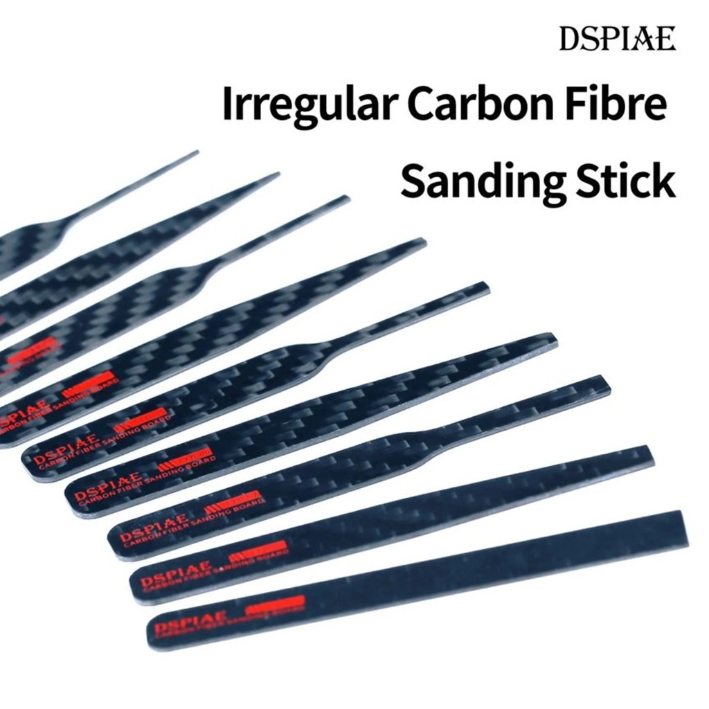 DSPIAE CFB Carbon Fiber Sanding Polish Sticks 3-Piece Set - For Military & Gundam Model Finishing